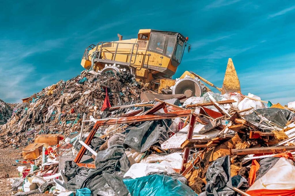 bulldozer-compactor-working-at-a-landfill