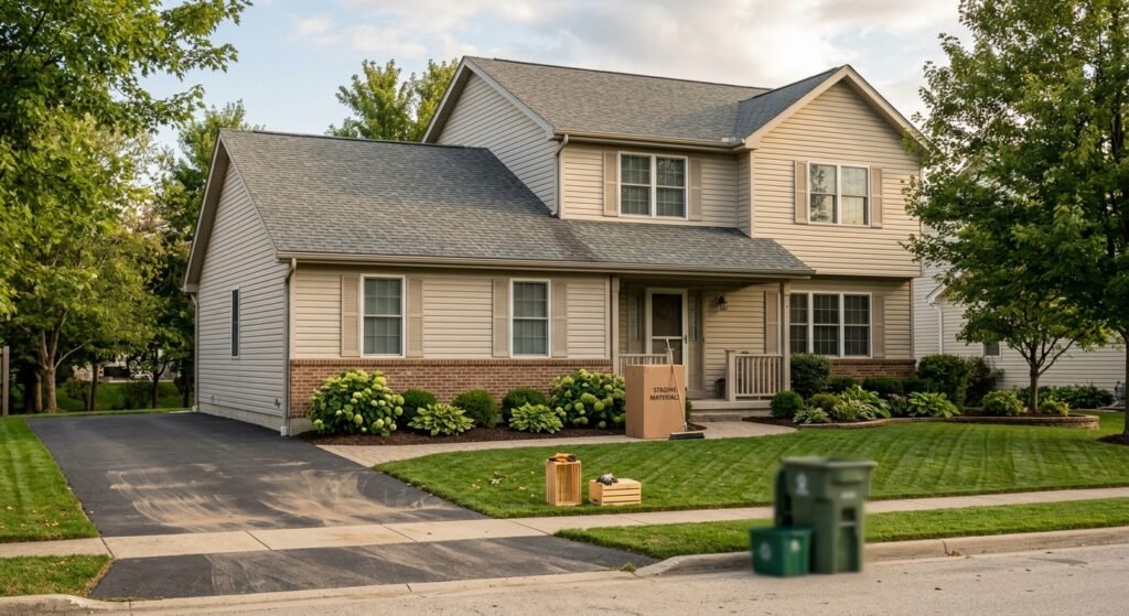 clean residential property after a junk removal crew has cleared away unwanted furniture, debris, and household waste.